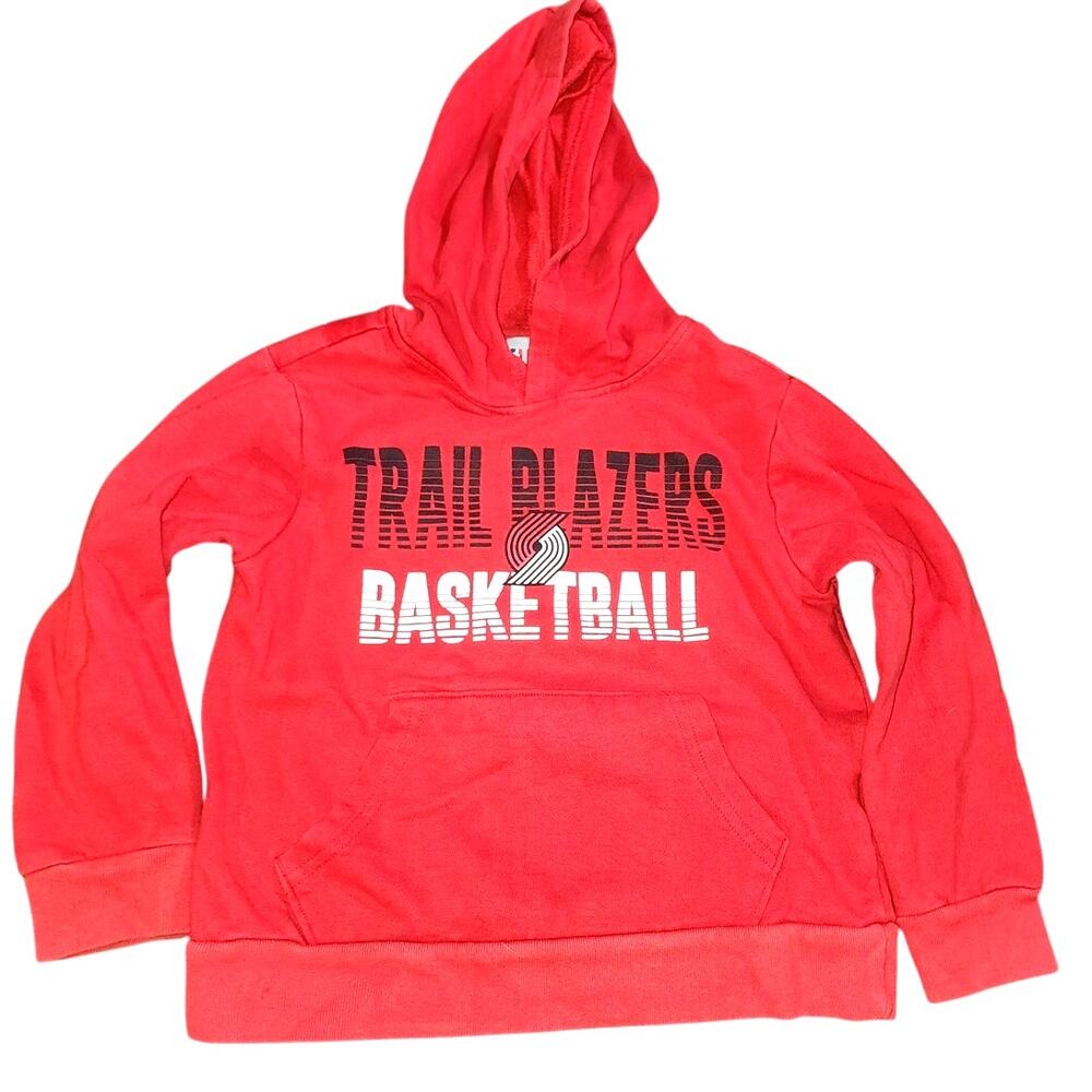 NBA Trail Blazer Basketball Red Pullover Sweatshirt Hoodie Size 6/7